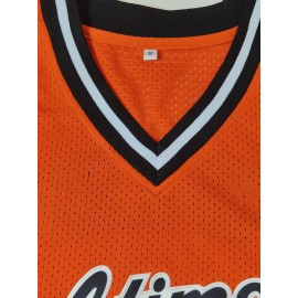 Men's Baseball Jersey T-shirt, Match Party Training Short Sleeve Top for Males