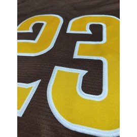 Men'S SANDIEGO #23 Baseball Jersey, Classic Retro Letter Embroidery Design Breathable Short Sleeve T-Shirt For Training Competition