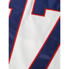 17 Men'S Baseball Jacket White Black Sports Training Jersey White Comfortable Casual S-3XL