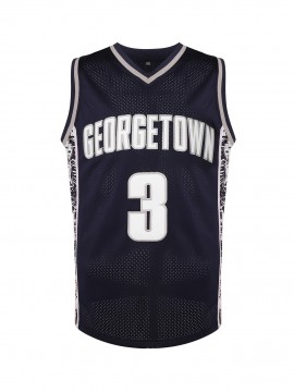 Polyester Georgetown 3 Embroidered Basketball Jersey For Men Slight Stretch Fabric Versatile For Basketball Jersey