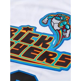 1pc Men'S Basketball Jersey - Polyester Sports T-Shirt with Embroidered Lettering, Breathable & Moisture-Wicking, Lightweight Knit Fabric, Casual Street Style, Round Neck, Short Sleeves, for Training, Outdoor Activities, Beach, Evening Dates, All Seasons