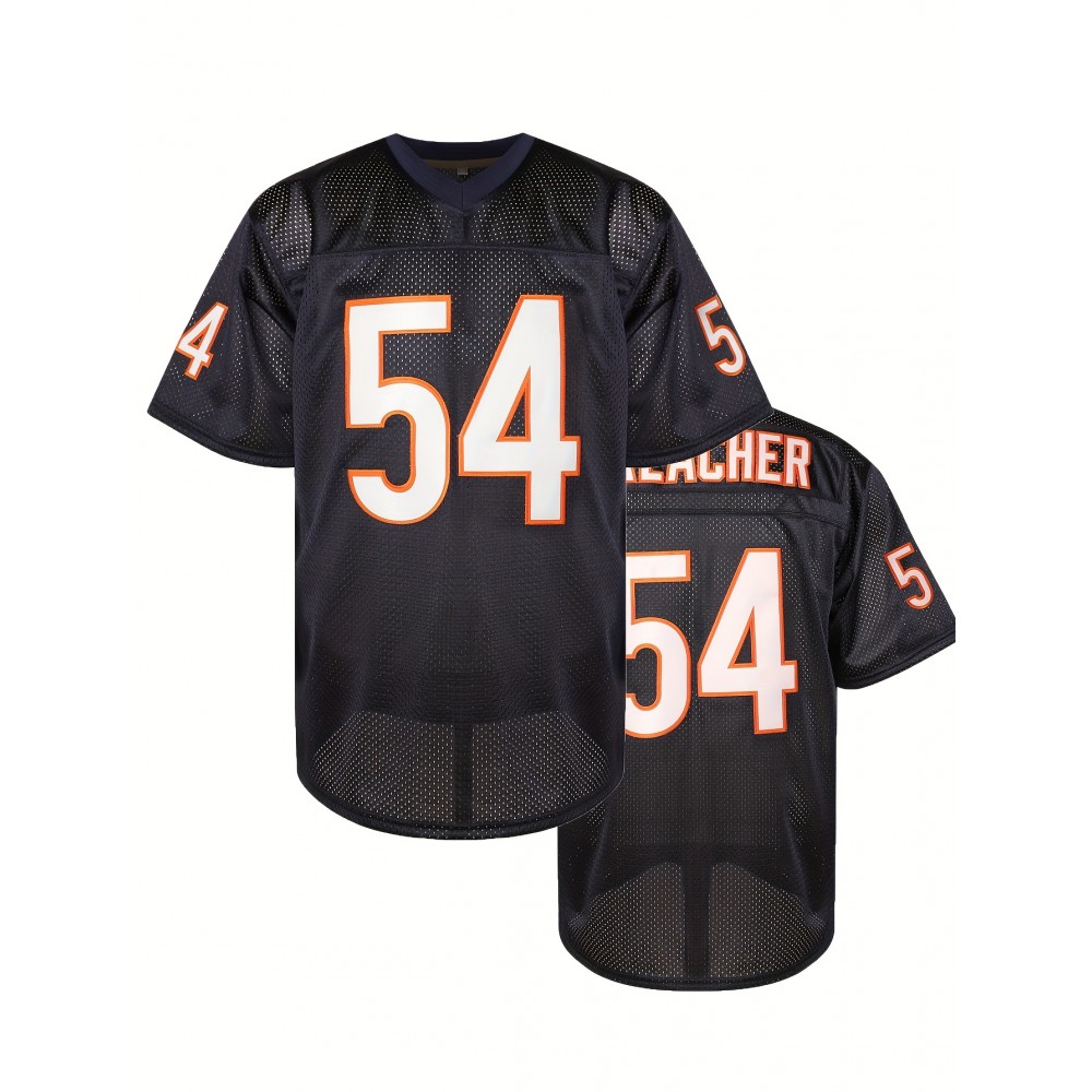 Men'S #54 Embroidered Navy Blue Football Jersey