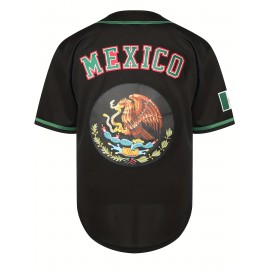 Men'S Mexico Embroidered Baseball Jersey