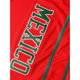 Men'S Mexico Embroidered Baseball Jersey