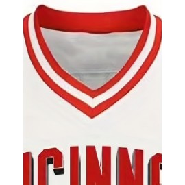 Men'S # 19 White Pullover Baseball Jersey With Polyester Fiber V-neck, Perfect For Sports Training And Casual Wear S-3XL