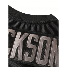 #34 Black Breathable Embroidered Football Jersey