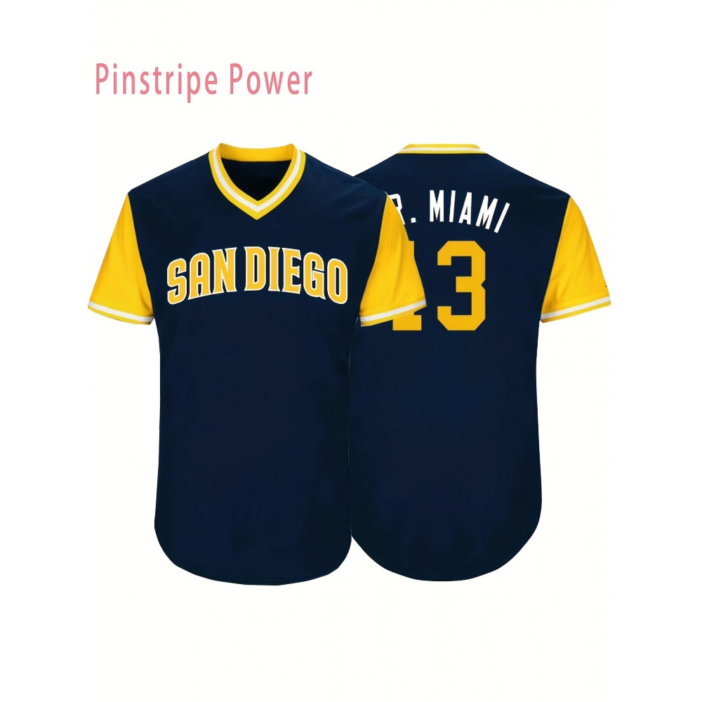 Men'S # 13 Deep Blue Hooded Baseball Sweatshirt Suitable For Training, Competitions, Team Sports S-3XL