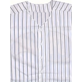 Men's V-Neck Striped Baseball Jersey with Embroidery - Comfortable, Breathable Polyester for Training & Competition, Short Sleeve, Comfy Top