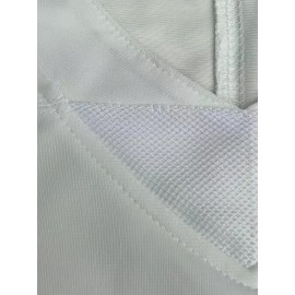 Men's White #23 Breathable Rugby Shirt - Embroidered American Football Design, V-Neck Short Sleeve Training Top with Red Accents, Loose Fit for Sports, Casual & Outdoor Activities, Rugby Jersey