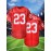 Men'S Red # 23 Rugby Jacket Loose Embroidered Sports, Fashionable, Casual, Street Breathable Rugby Top