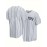 Men'S White Striped Baseball Shirt with Classic Letter Embroidery Design, Breathable Button Style Short Sleeved Shirt, Suitable for Training And Competition