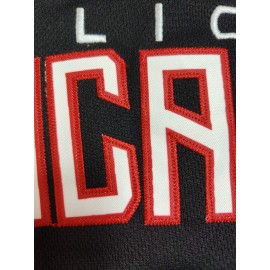 Men's Dominican #13 Baseball Jersey - Classic Retro Black with Colorful Flag & Bold Letter Embroidery, Breathable Polyester V-Neck Short Sleeve, Loose Fit Button-Up Shirt for Training, Competition, Casual & Holiday Events, Detailing