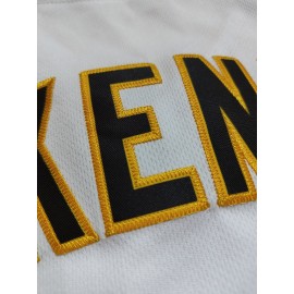 Men'S Pittsburgh #30 White Polyester Baseball Jersey - Sports V-Neck with Embroidered Letters & Numbers, Short Sleeve, Slight Stretch, Four Seasons Wear for Casual or Sports Occasions, Loose Fit Knit Fabric Tops