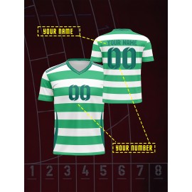 Custom Youngsters' Soccer Jersey - V-Neck, Comfort Fit with Personalized Name & Number, Perfect for Sports & Casual Wear, 2024, Running