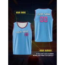 [Loose Breathable Jersey] Customizable Breathable Sleeveless Basketball Jersey Shirt | Boys Loose Fit, Personalized Top For Sports & Workout
