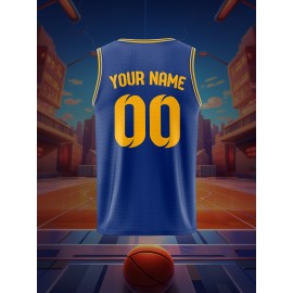 [Custom Basketball Jersey] Customizable Breathable Youngsters' Basketball Jersey with Name & Number | Comfort Fit for Training & Games, Perfect for Outdoor Sports & Casual Wear