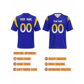 Custom Plus-Size Women's Football Jersey - Personalized Team Name & Number, Vibrant Teal V-Neck Summer Sportswear, Breathable Athletic Top for Sports Meetings, Travel Photo Shoots