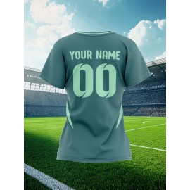 Personalized Women'S Plus Size Soccer Jersey - Custom Name & Number, Black with White Floral Design, Breathable Summer Sports T-Shirt for Casual or Team Wear, Soccer Shirts, Team Uniform, Detailed Print, Quality Print Shirt