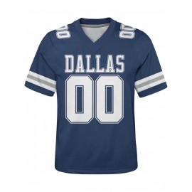 Customizable Plus Size Football Shirt for Women - Personalized Name & Number, V-Neck Short Sleeve, Breathable Summer Sports Jersey, Los Angeles City Team Gift, Football Jersey, Casual Wear, Sporty Design, Comfortable Fit, PLUS SIZE