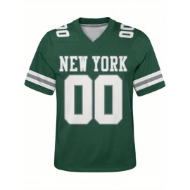 Customizable Plus Size Football Shirt for Women - Personalized Name & Number, V-Neck Short Sleeve, Breathable Summer Sports Jersey, Los Angeles City Team Gift, Football Jersey, Casual Wear, Sporty Design, Comfortable Fit, PLUS SIZE