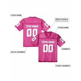 Custom Football Jersey Replica - Personalized Team Name& Number, Fan Gift Shirt for Women, Sizes 1XL-6XL, Ideal for Sports, Events& Casual Wear