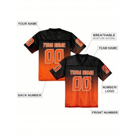 Custom Football Jersey Replica - Personalized Team Name& Number, Fan Gift Shirt for Women, Sizes 1XL-6XL, Ideal for Sports, Events& Casual Wear
