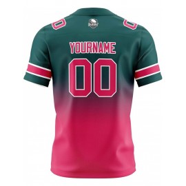 Custom Team Football jersey, Personalized Name& Number, Button-Up V-Neck Shirt, Soft Polyester for Training, Matches, and Team Activities
