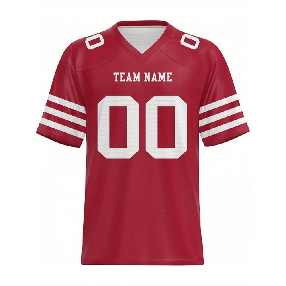 Women's Custom Football Jersey - Personalized Soccer-like sportswear, V-Neck Non-Stretch Tee, Team & Number Customization, Dark Green & Black Color Block for Football, Soccer, Casual Sports - Plus-Size Athletic Shirt, Comfortable Fit