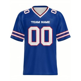 Women's Custom Football Jersey - Personalized Soccer-like sportswear, V-Neck Non-Stretch Tee, Team & Number Customization, Dark Green & Black Color Block for Football, Soccer, Casual Sports - Plus-Size Athletic Shirt, Comfortable Fit