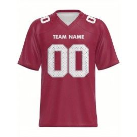 Women's Custom Football Jersey - Personalized Soccer-like sportswear, V-Neck Non-Stretch Tee, Team & Number Customization, Dark Green & Black Color Block for Football, Soccer, Casual Sports - Plus-Size Athletic Shirt, Comfortable Fit